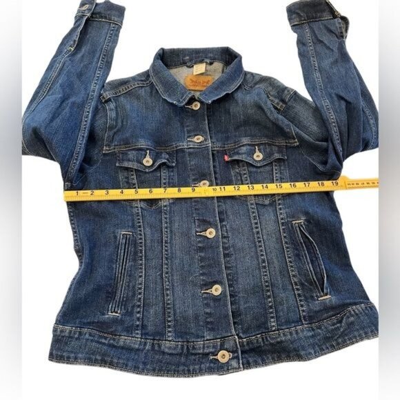 Levi’s Kid's Denim Jean Trucker Jacket Size XL 16 Medium Wash Unisex - Picture 5 of 11